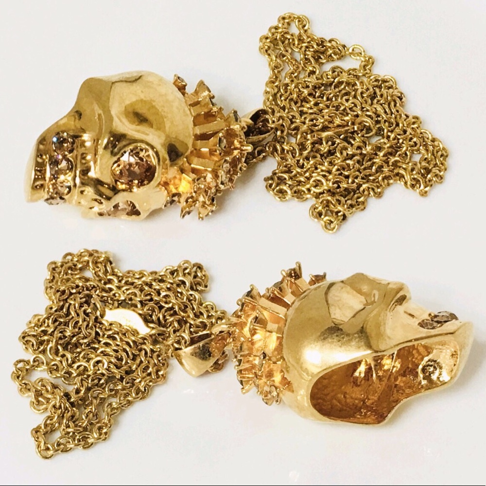 Alexander McQueen Mohawk Skull Pendant Necklace - Picture 5 of 7